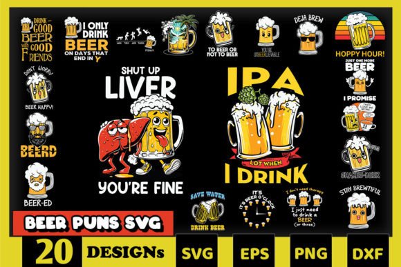 Beer Puns SVG Bundle: Graphics and Crafts for Content Creators