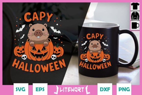 Capy Halloween Capybara Funny SVG Graphics and Crafts