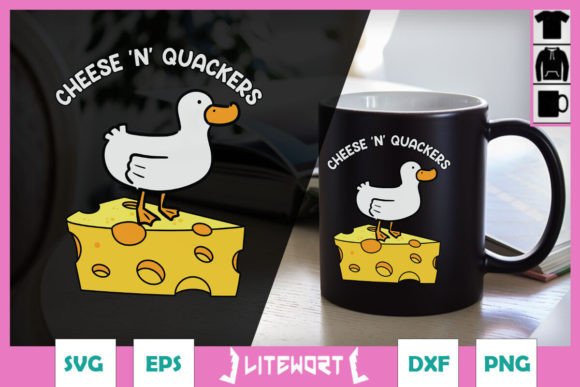 Cheese and Quackers Funny SVG Graphics in Crafts