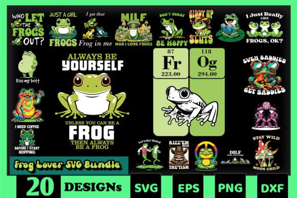 Frog Lover SVG Bundle for Graphics and Crafts