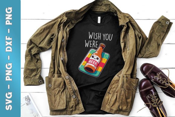 Wish You Were Beer Funny SVG Graphics for Crafts