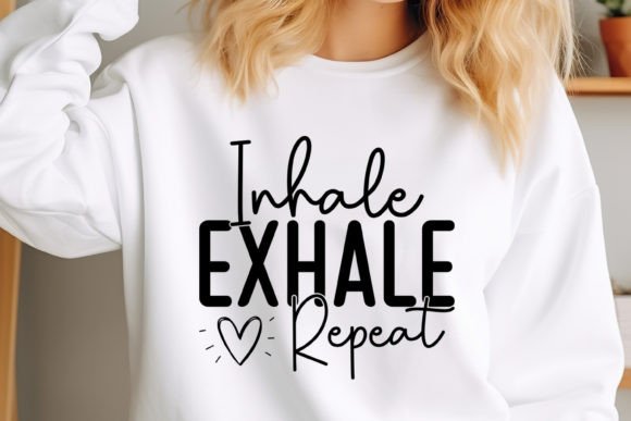 Yoga SVG Design,Inhale Exhale Repeat Graphics and Crafts Review